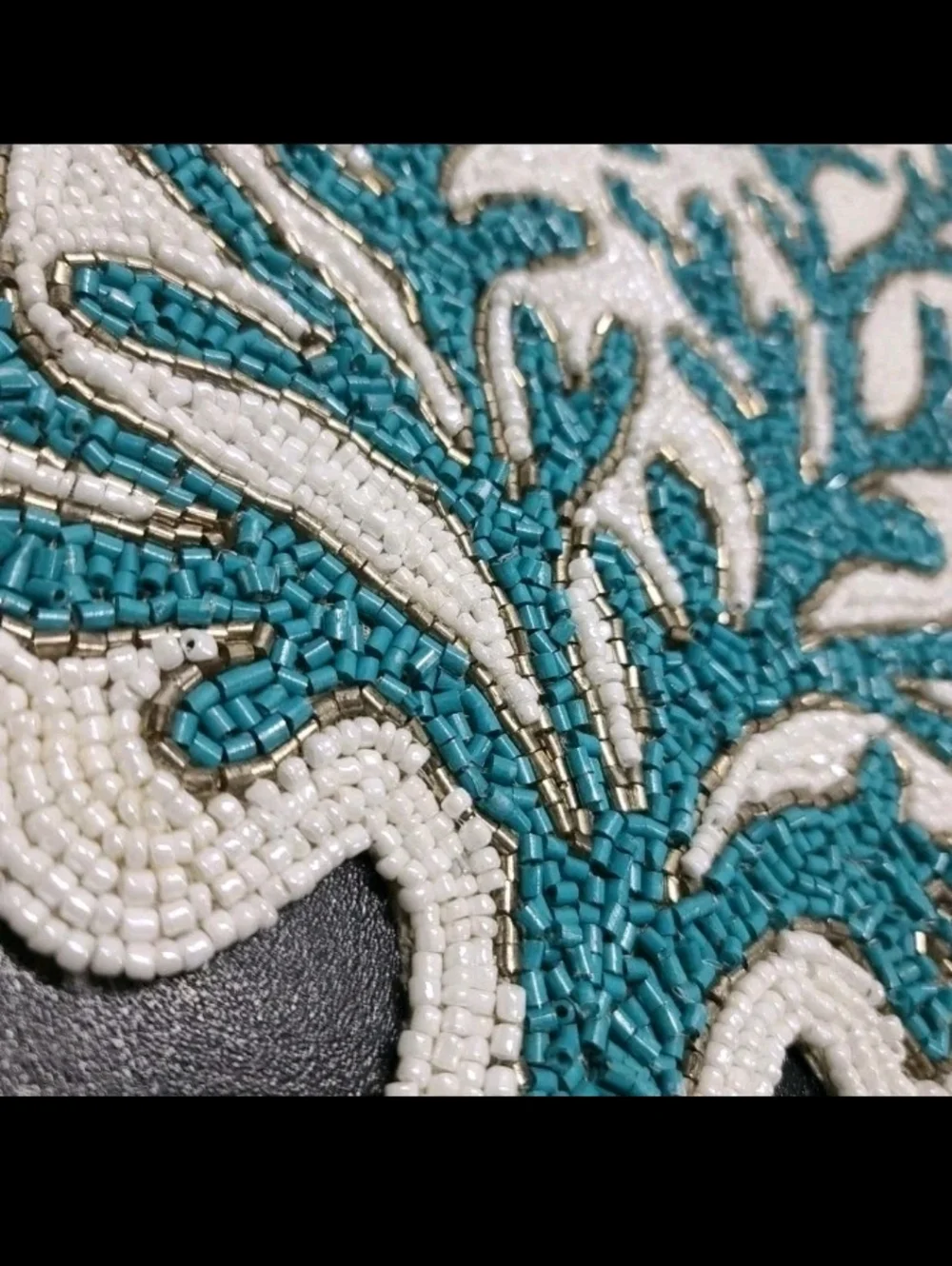 Tahari Coastal Blue Sea Coral Reef Beaded Placemat Charger Centerpiece NEW